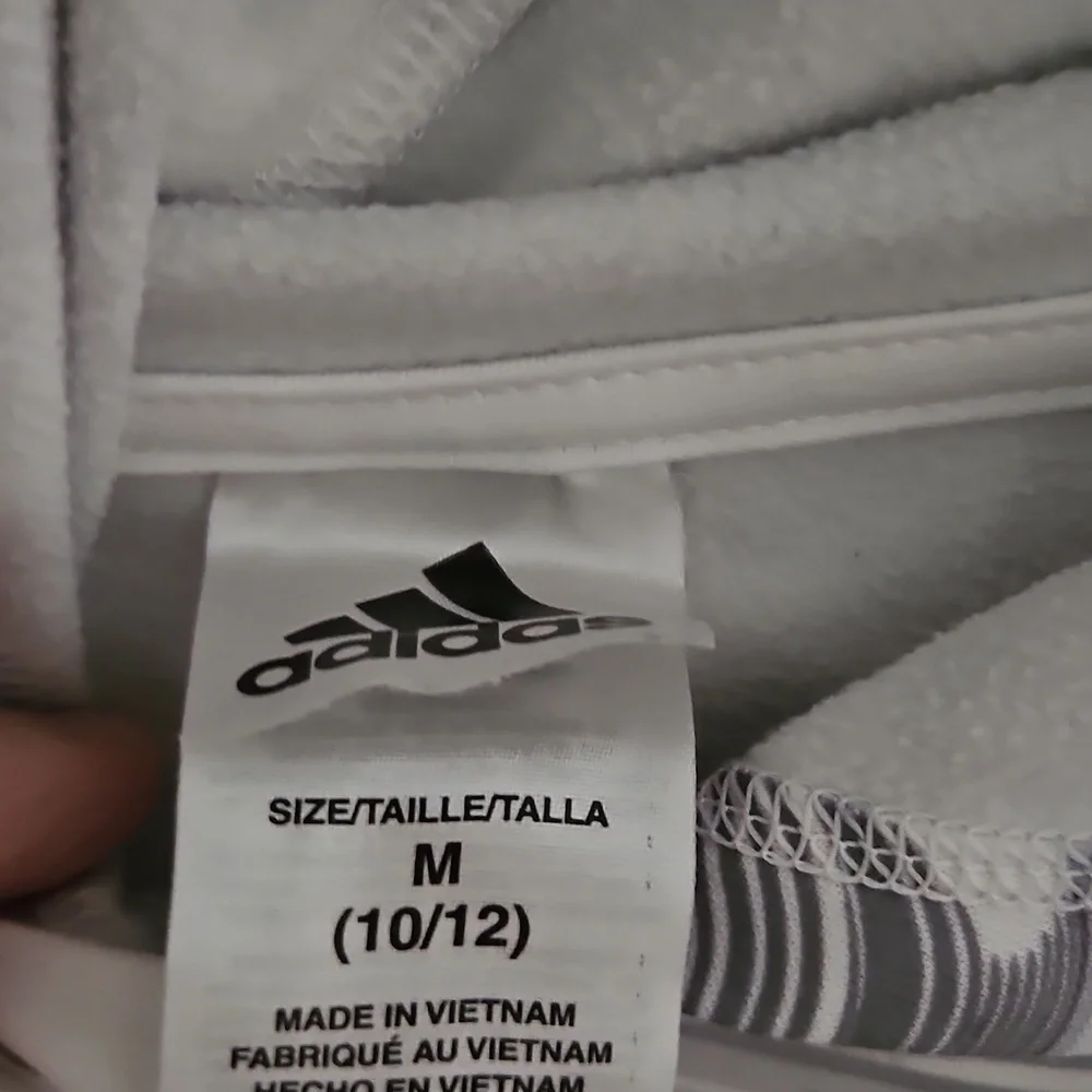 Adidas 10/12 White and Gray‎ Hoodie